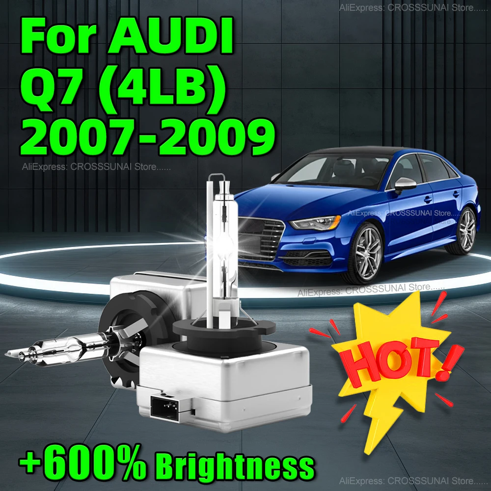 

2Pcs 8000LM Super Vision 35W HID Headlight Upgrade Xenon Bulb 6000K D1S Car Light For AUDI Q7 4LB 2007 2008 2009