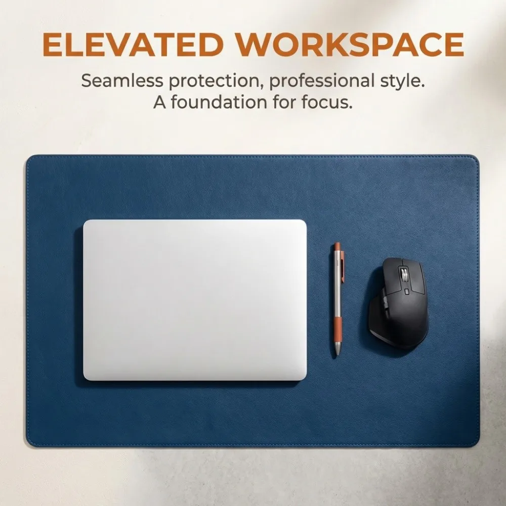 

Easy to Clean Stitched Mouse Pad Non-slip Stain-resistant Keyboard Mice Mat Extra Large Waterproof Writing Pad Students