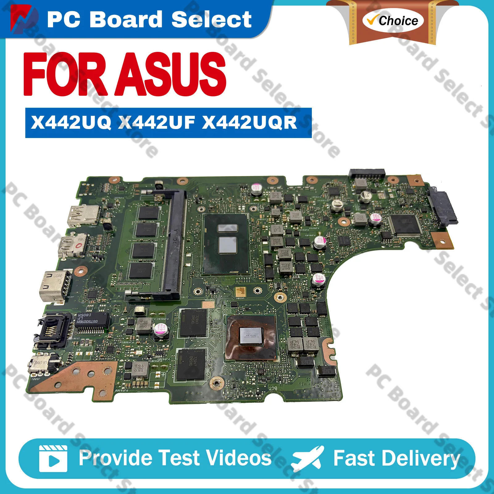 X442UQ Laptop Motherboard For ASUS X442UF X442U F442U X442UNR A442U X442URR X442UAR X442UR X442UQ R419u Mainboard  I3 I5 I7 CPU