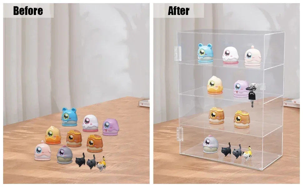 Abschließbare Vitrine mit 95 % hoher Transparenz und stoßfestem Acryl für den Einzel- oder Heimgebrauch