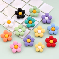 18/15mm Cartoon Colorful Flowers Shank Buttons for Clothing Kids Shirt Dress Sweater Coat Wedding Decor Sewing Accessories