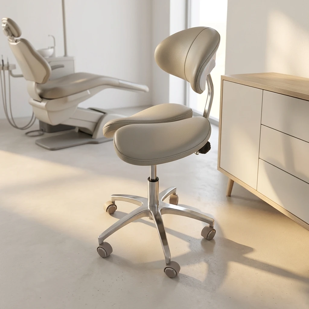 Dental Stools Chairs Dentist Surgical Dentist Saddle Stool with Backrest Dental Saddle Stool