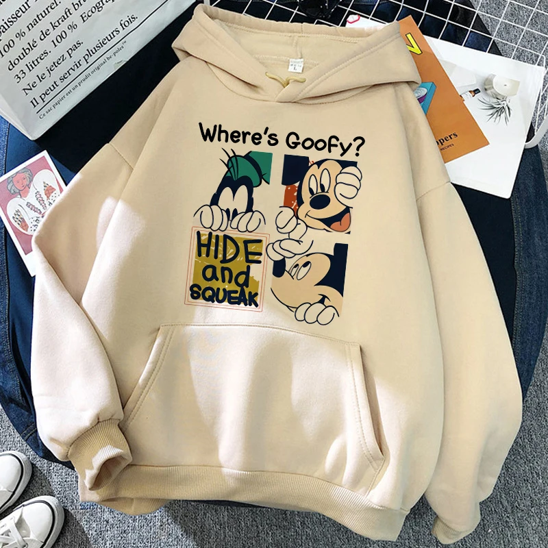 Y2k 90s Kawaii Grunge Harajuku Cartoon Sweatshirt Disney Minnie Mouse Hoodie Clothes Girl Boy Mickey Hoody Top Hoodies