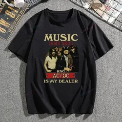 AC--DC Band 51 Years Rare Vintage Black Graphic Cotton T-shirt Those about To Rock Women's Casual Lyrics Short Sleeve Unisex Top