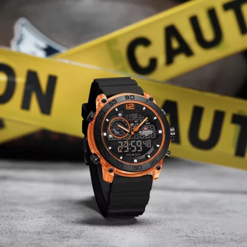 Imagen 2 del producto NAVIFORCE 6104 reloj de cuarzo electrónico deportivo a la moda para hombre, calendario luminoso, relojes digitales informales para exteriores para hombre, reloj para hombre