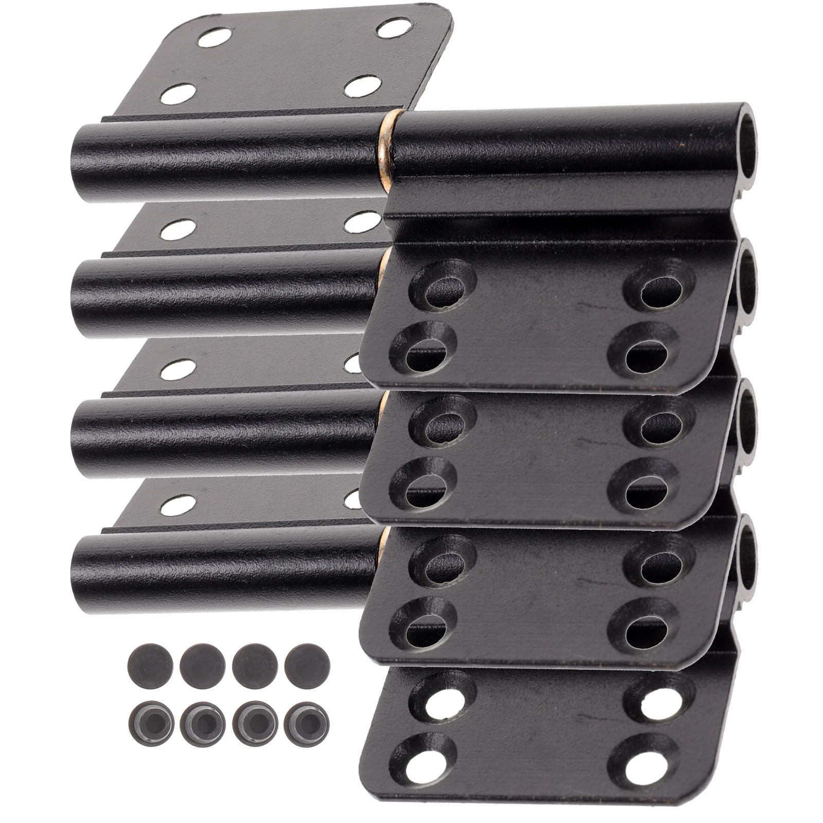 

4pcs Heavy Duty Aluminum Alloy Door Hinges for Bathroom Interior Exterior Black Smooth Opening Adjustable Wardrobe Shower Doors