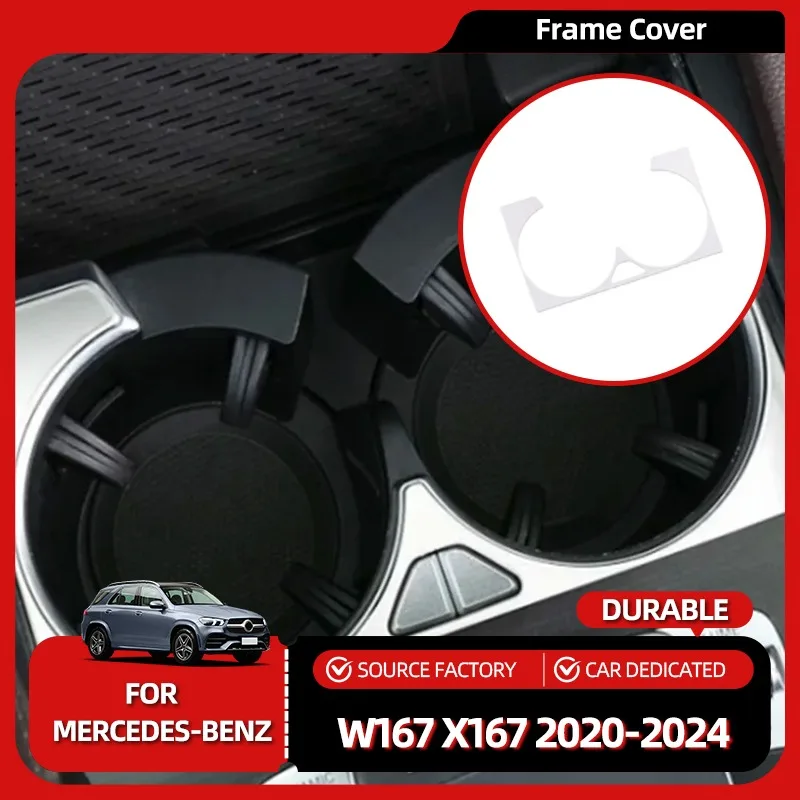 

Door Groove Mat For Mercedes Benz GLE GLS Class W167 X167 2020-24 Car Centre Water Cup Holder Frame Cover Trim Sticker Auto In