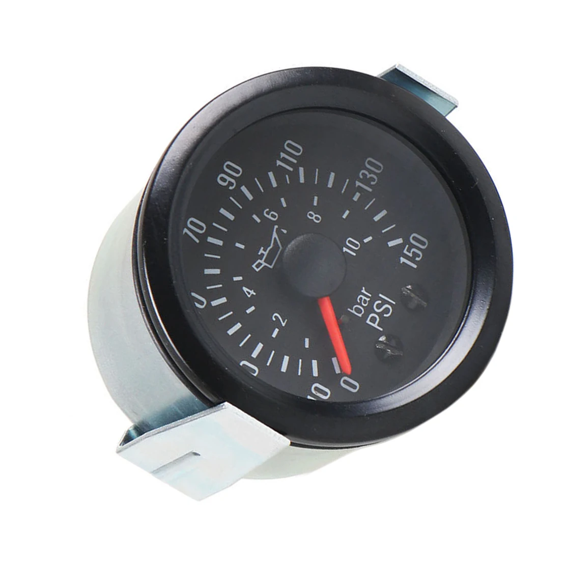 Universal 2'' 52mm Mechanical Pointer Car Oil Pressure Gauge Meter 0-10Bar/0-150Psi with Sensor 1/8NPT 12V