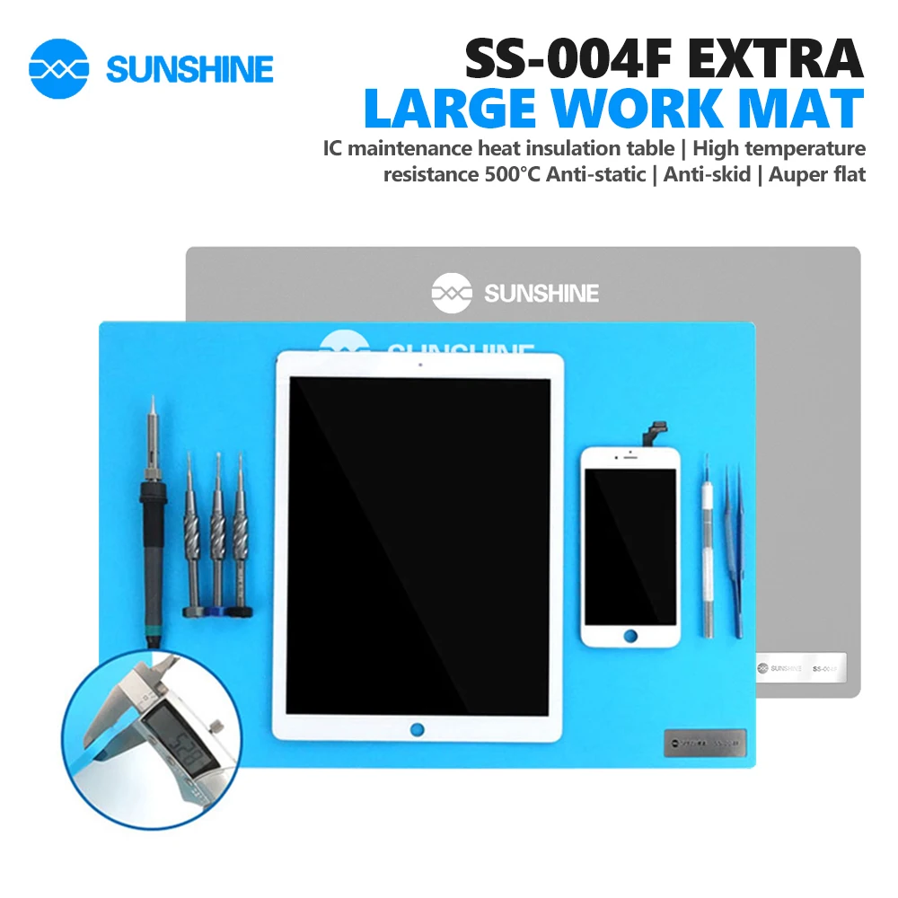 

SUNSHINE SS-004F Очень большой антистатический ремонтный коврик 500г. ° C для материнской платы мобильного телефона IC PCB инструменты для ремонта электронных компонентов