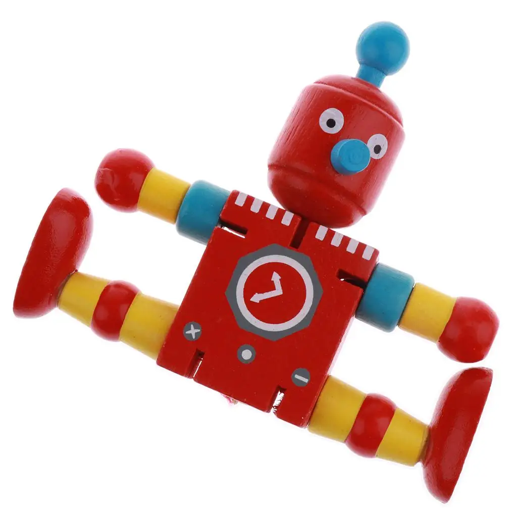 Flexibele houten poppenrobots Ontwikkelingsspeelgoed voor kinderen vanaf 3 jaar