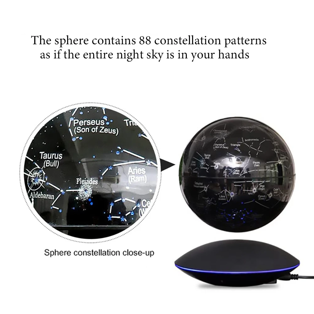 Magnetic Levitating Lamp Constellation Starry RGB LED Lamp Touch Control Night Lights for Office Party Home Decoration