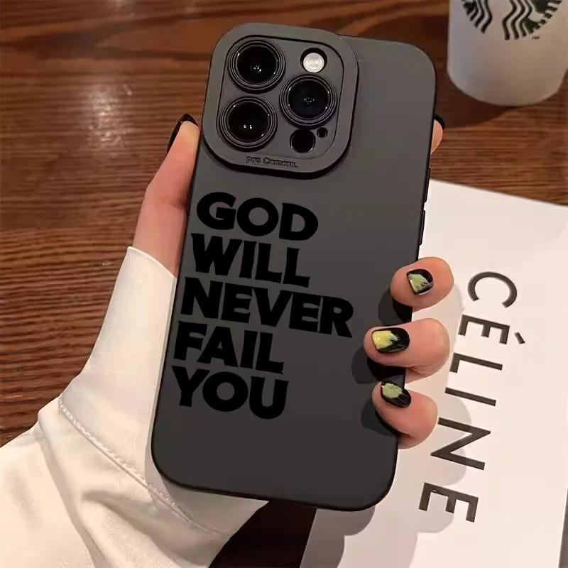Slogan-Muster Flüssig-Silikon Handyhülle für iPhone 17 16 Pro Max 15 14 13 12 11 XS XR 7 8 Plus 16E Stoßfeste TPU-Bumper-Hülle