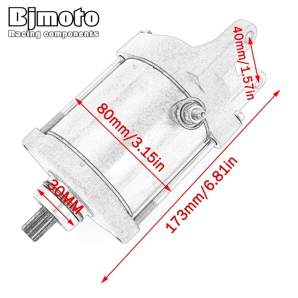 For Arctic Cat ATV 250 DVX Starter Motor For Can Am DS250 for Kymco KXR250 Maxxer 300 Mongoose 250 MXU 300 US X-Town 300i  ABS