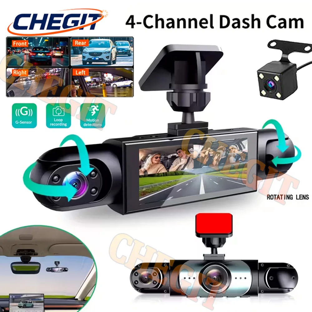 360° Car Dash Cam 4…