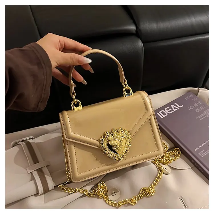 Модная женская сумка 2026 года с дизайном в виде сердца, кошелек на плечо со съемной цепочкой, универсальная сумка через плечо и ручная сумка