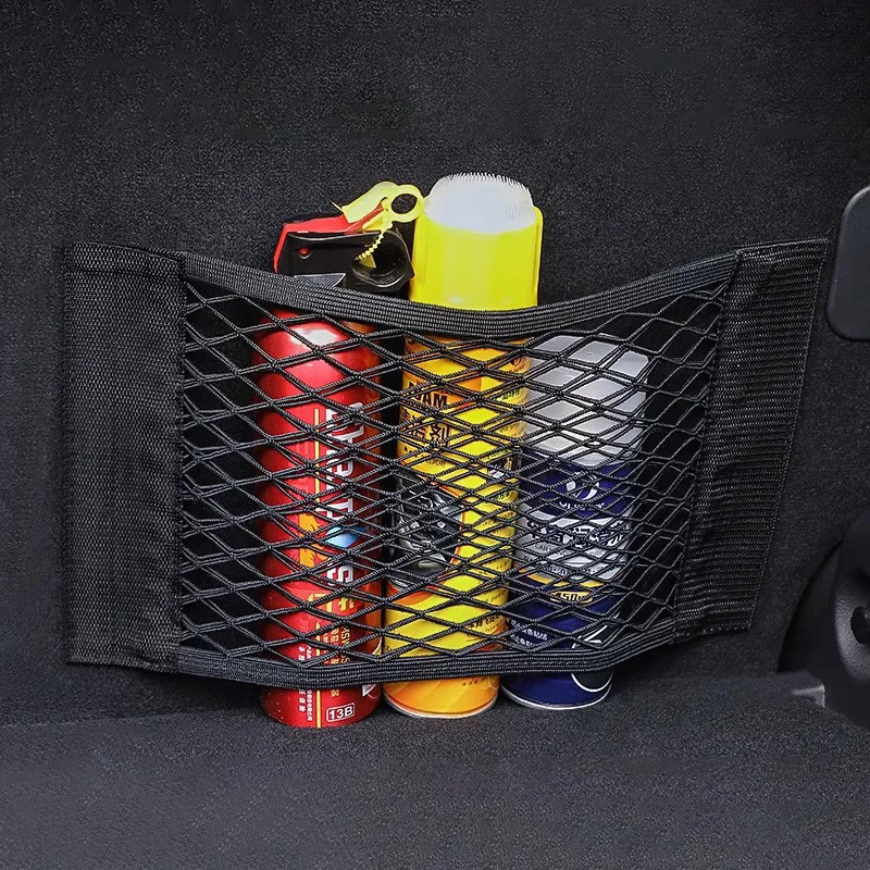 Auto Seat Side Interior Back Sundries Pocket Holder Universal Car Organizer Mesh Storage Bag Net Pocket Phone Holder Net