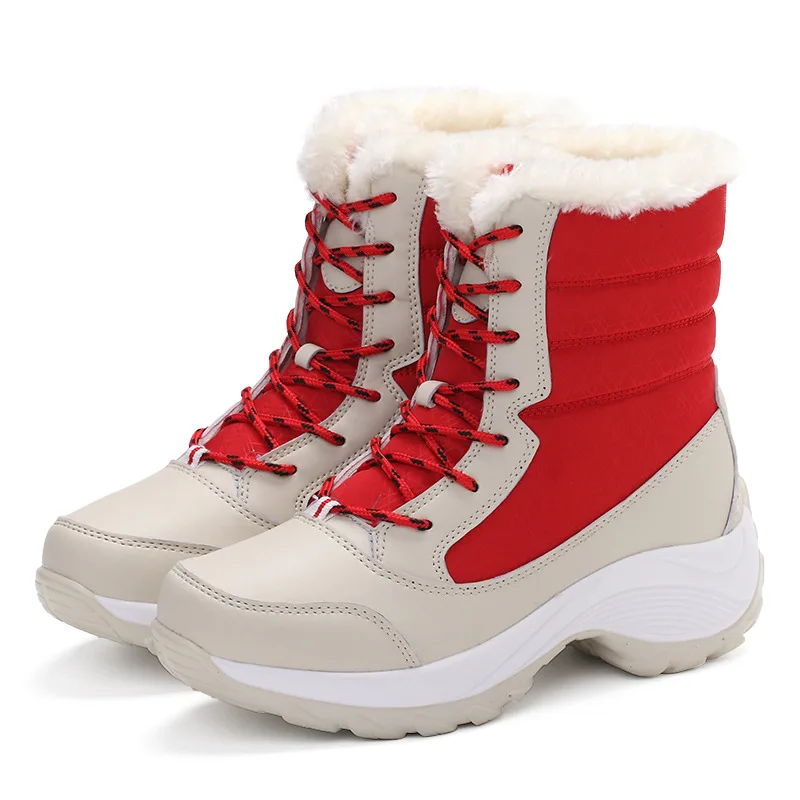 

Snow Boots Women New Ladies Shoes Platform Shoes Woman Flat Keep Warm Boots Ladies Casual Plush Botas Mujer Winter Shoes Women