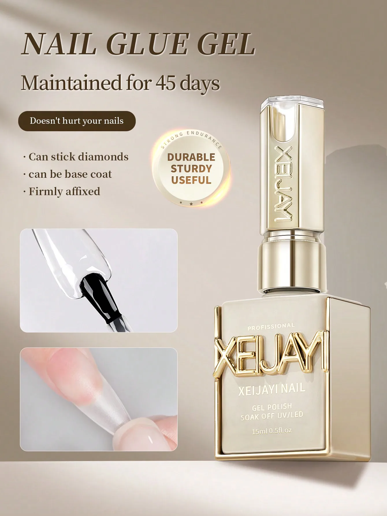 1 قطعة 15 مللي لوحة الأظافر لاصق هلام مسمار البولندية UV LED نقع قبالة أعلى هلام لامعة السدادة لامعة الورنيش #2