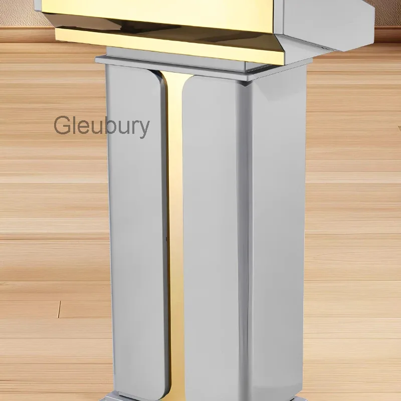 Stainless Steel Reception Desks Speech Welcome Reception Desks Restaurant Consultation Office Furniture Военное ДелоZY40JDT