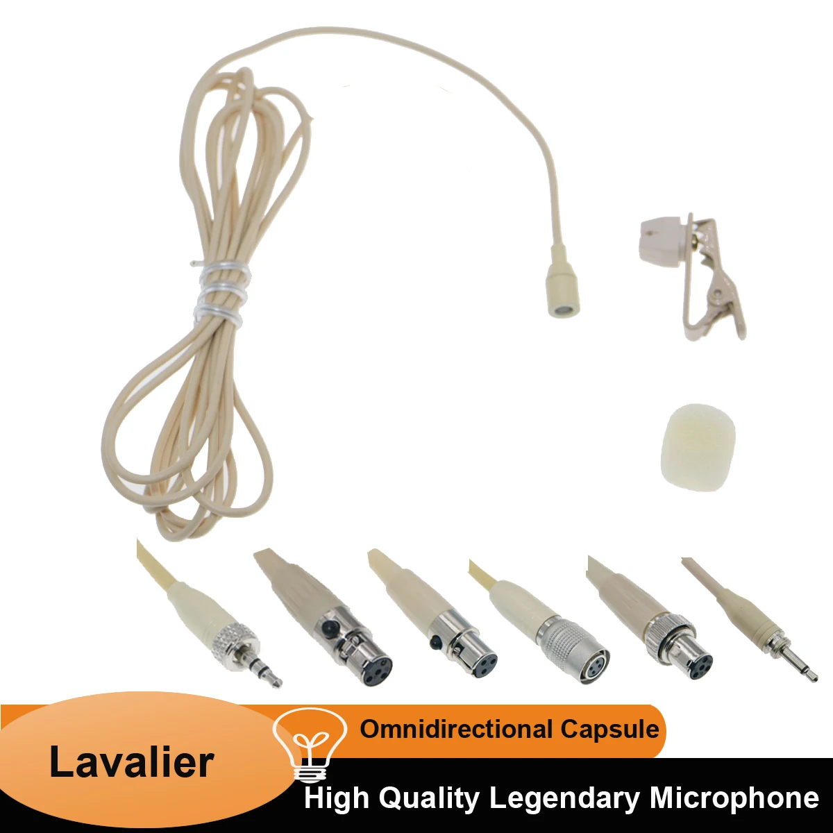 Miniature Wireless Lavalier Lapel Microphone For Sennheiser Shure TA4F XLR AKG 3Pin MiPro 3.5mm Jack Teaching Church Karaoke Mic