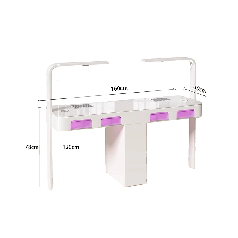 Premium Luxury Nail Table Elegant Professional Trendy European Nail Table Multifunctional Design Mesa De Manicurista Furniture
