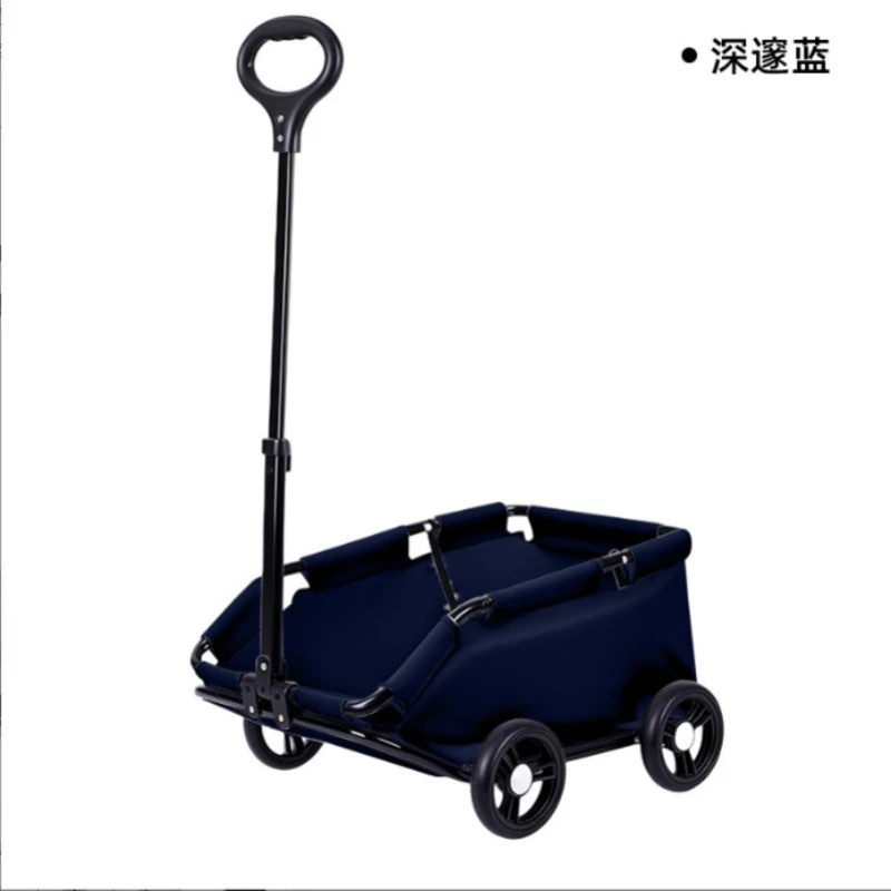 Small dog dog pet cart out trolley cart folding dog walking Teddy Fadou light travel