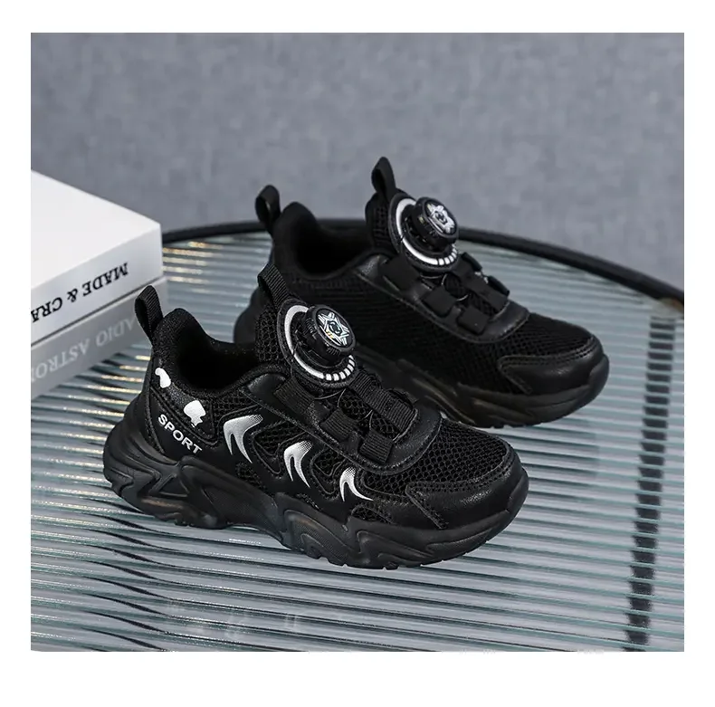 Kids Shoes Boys Sports Sneaker Black White Mesh Breathable Girls School Casual Running Shoes Basketball Sneakers for Boy Tennis