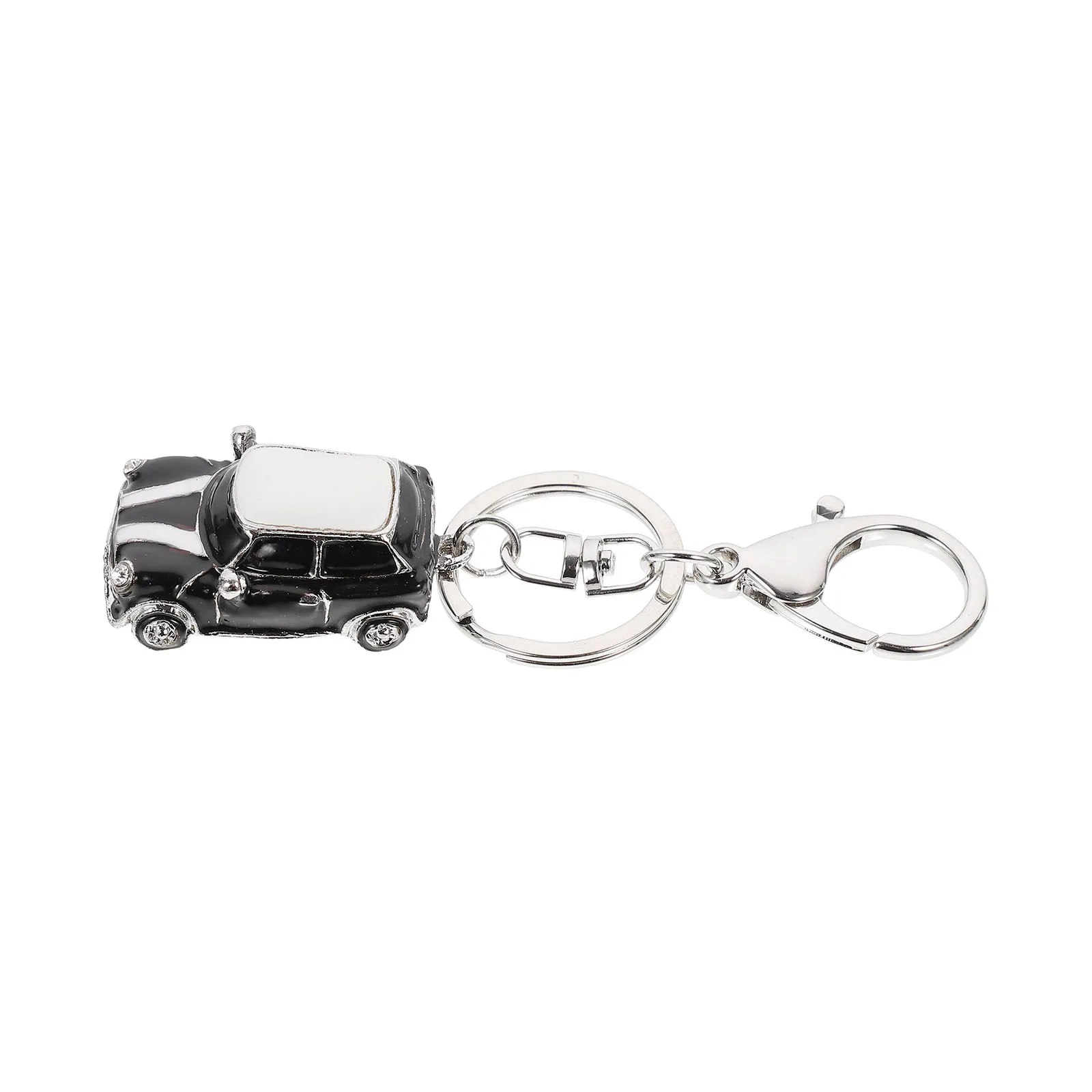

Car Keychain Black White Mini Size Gifts Bag Charm Pendant Accessories Hanging Ornament Practical Durability Keychains