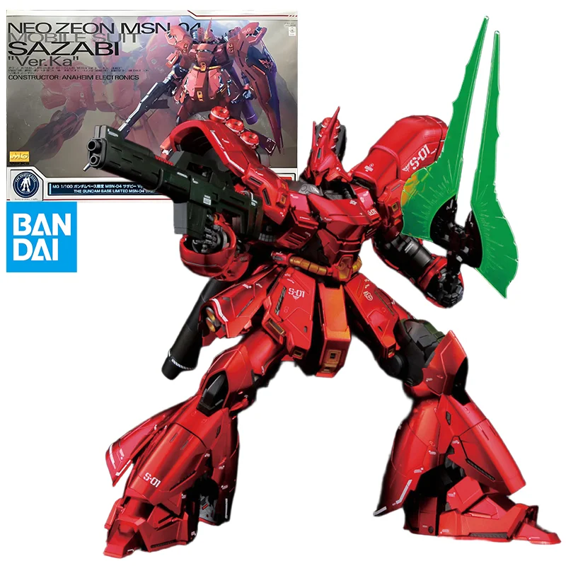 

Bandai Original Model Kit MASTER GRADE Ver Ka MSN 04 Sazabi Anime Action Figure Assembly Toys Gifts Collectible Model Ornaments