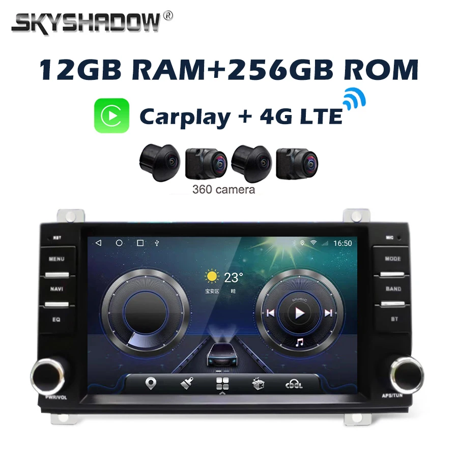 

12G+256G Carplay Auto Android 14.0 4G LTE IPS Car DVD Player GPS WIFI Bluetooth RDS Radio for Jeep Grand Cherokee 2011 2012 2013