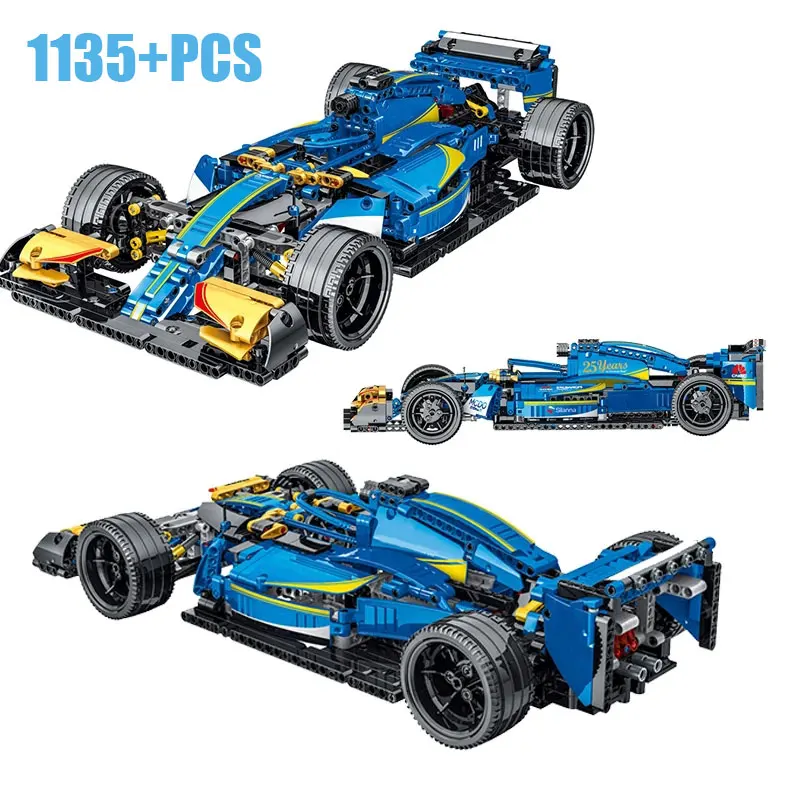 Technical High-Tech Formula F1 Remote Control Moter Power Building Block Super Speed Racing Vehicle MOC Bricks Toy for Boys Gift