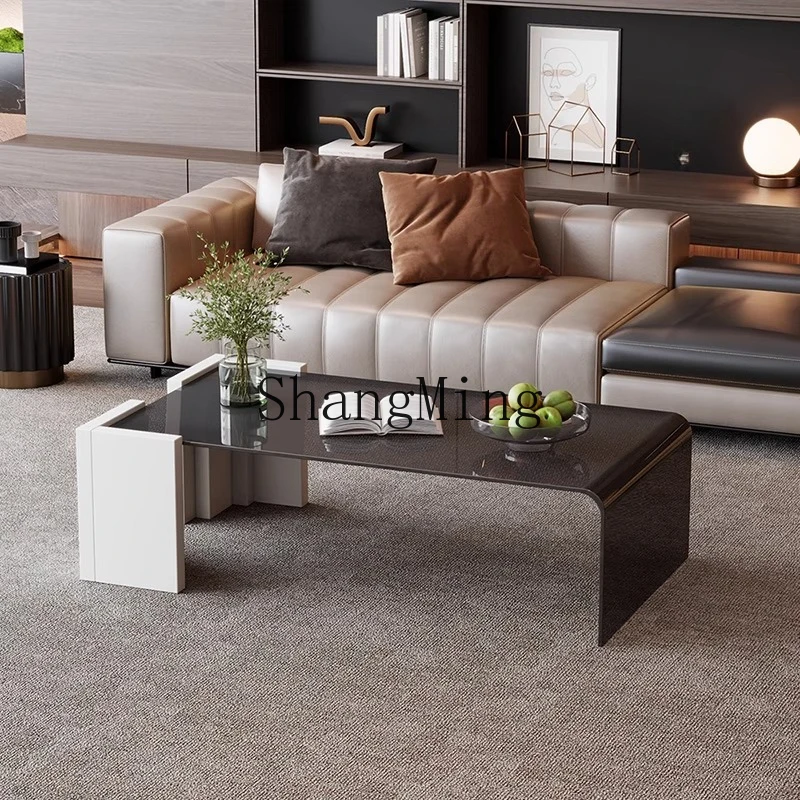 

ZYY minimalist glass coffee table high-end rectangular light luxury modern simple home coffee table