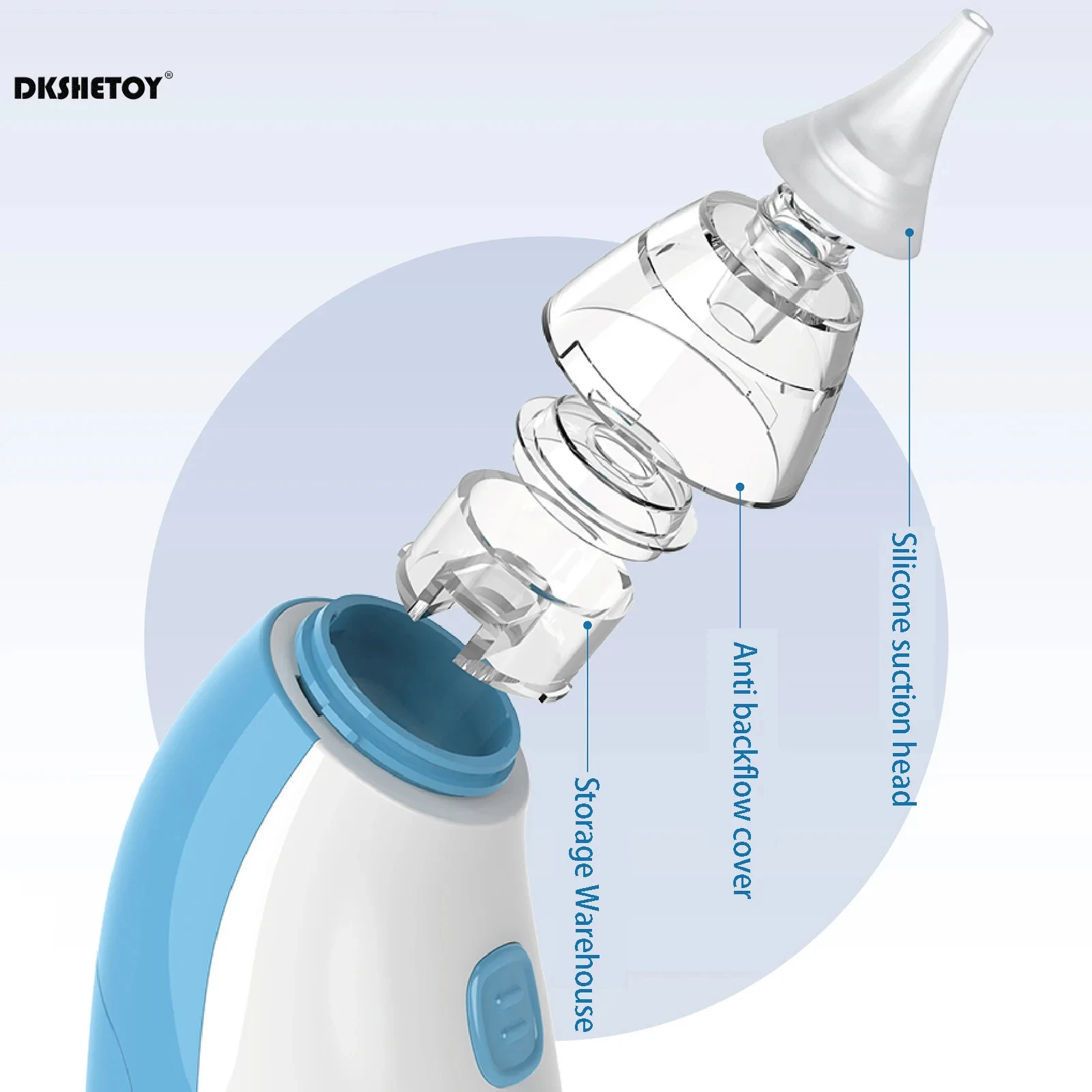 Electric Nasal aspirator for baby vacuum cleaner Obstruction Rhinitis snot cleaner Silicone Suction Head Absorber machine