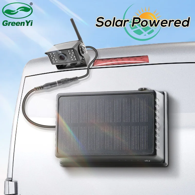 GreenYi Solar Magnetic Portable Battery Waterproof Mobile 12V Power Bank Supply For WiFi Wireless Backup Rear Cam Outdoors CCTV