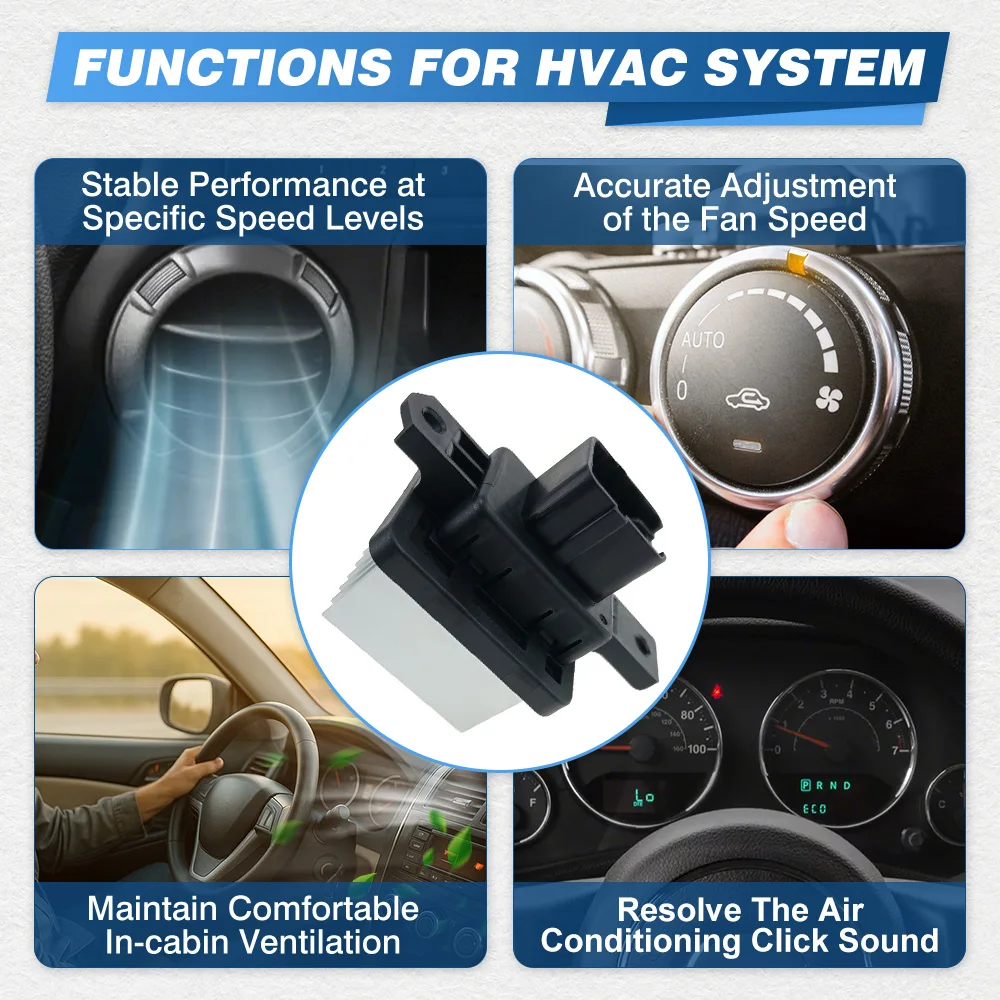 

3 Pins Heater Blower Fan Motor Resistor For Mazda 2 2011–2014 Outlander 2014–2020 Sport 2013–2023 D651-61-B15, 7802A240, JA1871