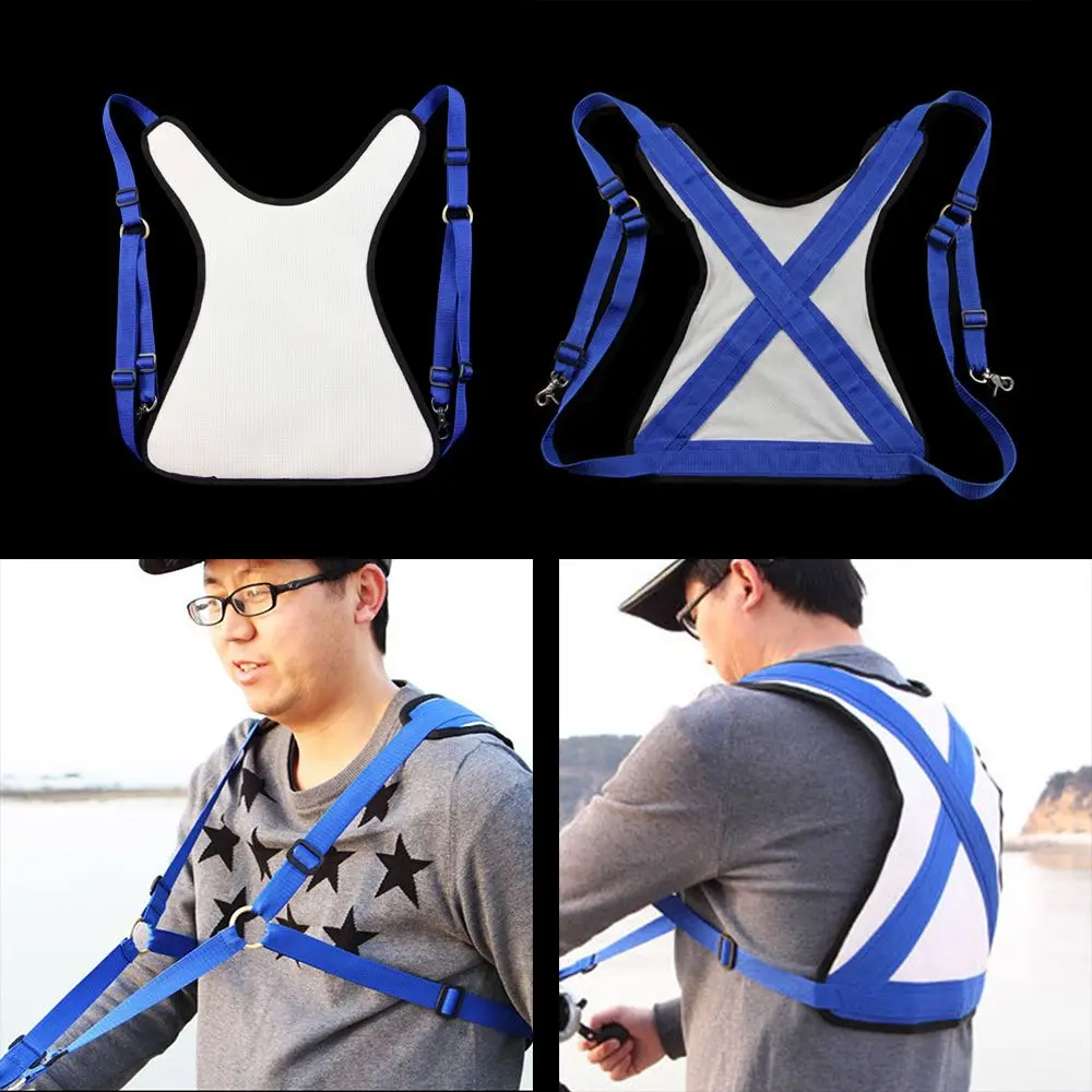 Fishing Vest Waist Belt Ultralight Fishing Rod Holder Fighiting Belt Adjustable Shoulder Harness For Stand Up Carp Fishing Kit