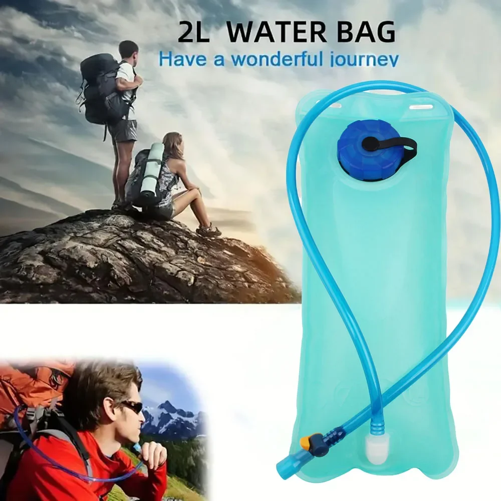 Bolsa de agua potable plegable para exteriores, mochila para motocicleta, Camping, senderismo, bicicleta, naturaleza, cubo grande, Camelback, 2L