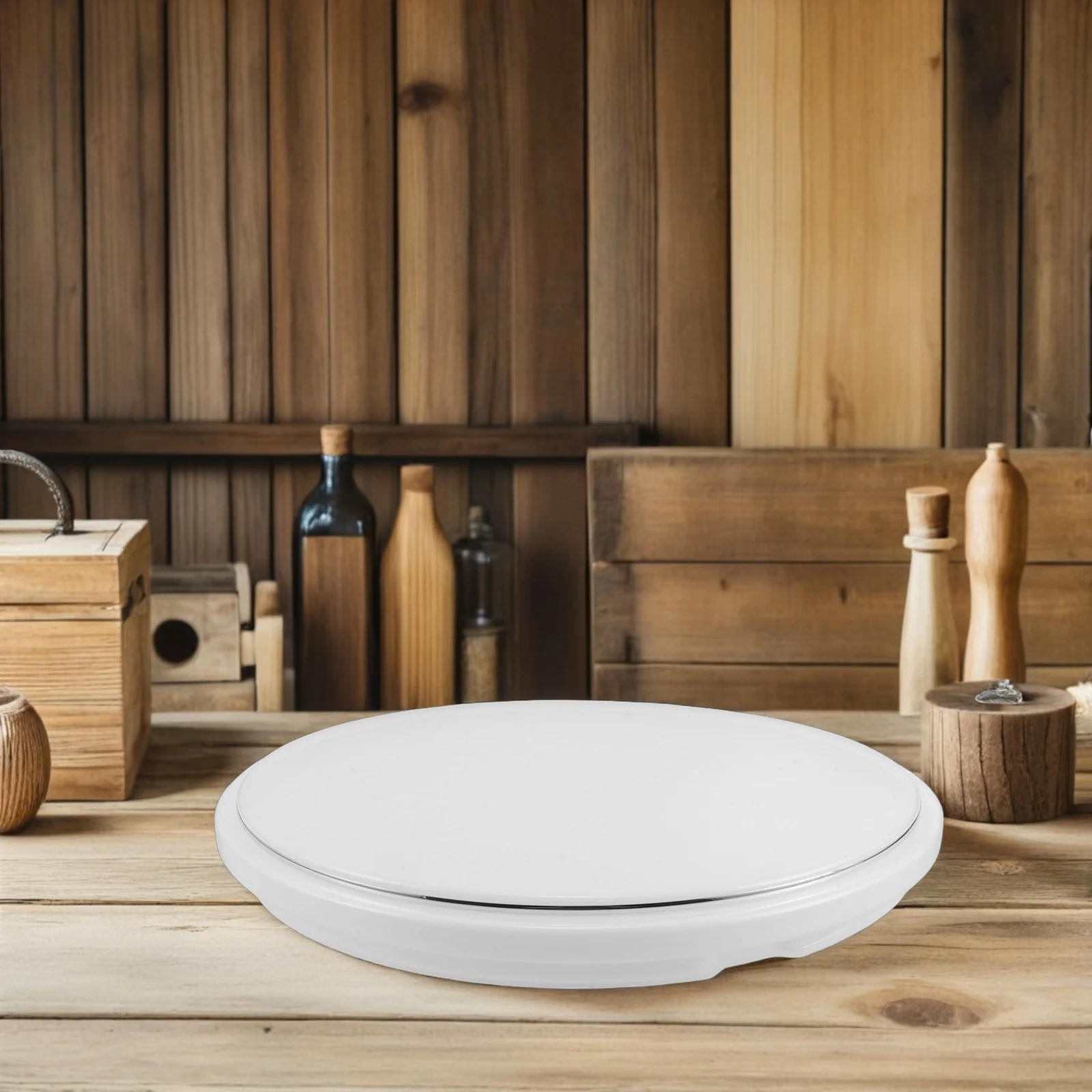 

Round Ceiling Light Cover 8.94In White Plastic Design For Kitchen Bathroom Bedroom Flush Mount Fixture