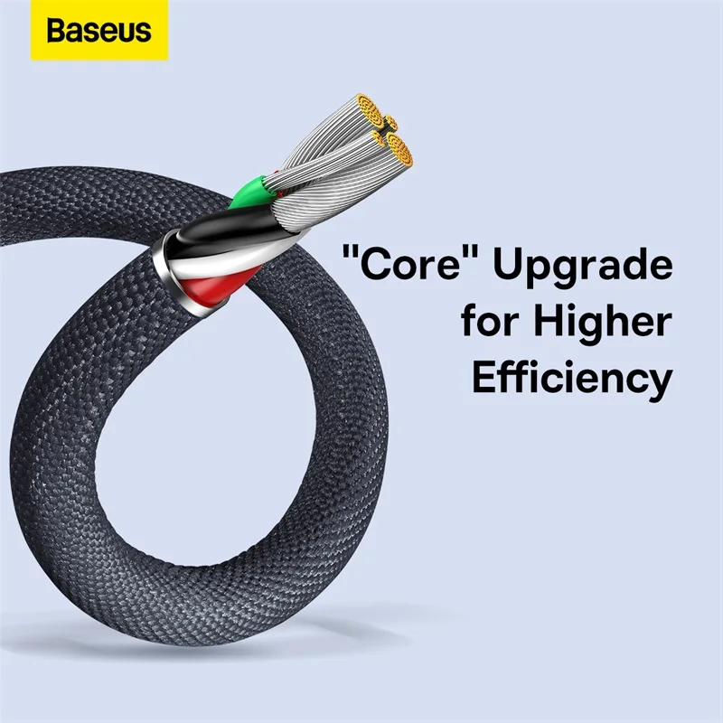 Baseus Crystal Shine Series Fast Charging Data Cable USB to iP Fast Charging Wire Cord USB-C Charger Mobile Phone Type-C 1.2M 2M