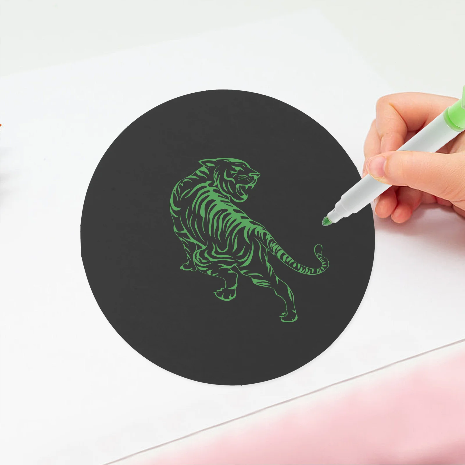 40 ورقة من الورق المقوى السميك المستدير، سطح أملس لرسم الألوان المائية من الأكريليك، أوراق ورق الرسم للفنانين