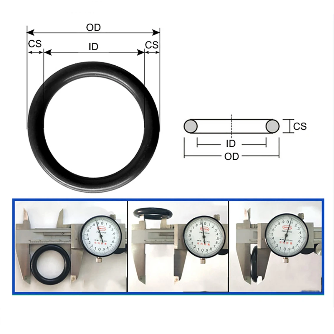 CS 5Mm Gasket Cincin O Karet NBR Hitam OD 15/16/17/18/19/20/25/30-420Mm Pencuci Segel Minyak O-ring