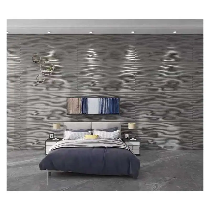 120X60CM PU3D corrugated stone wave board three-dimensional art brick cultural stone pu stone leather background wall decorative