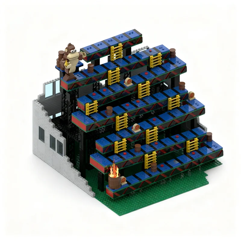 2758pcs MOC Donkey Kong Booardgame Games Model Building Blocks Toy Art Assemble Education Collection DIY Idea Birthday Creative