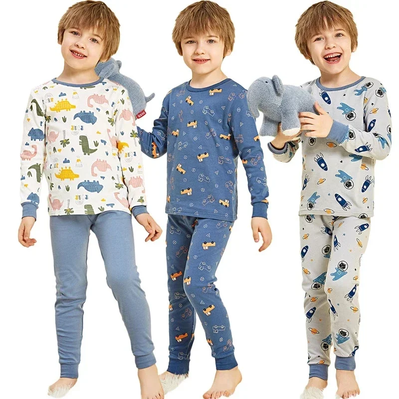 Jungen Mädchen Pyjamas Neue Herbst Lange Ärmel Kinder Kleidung Nachtwäsche Baumwolle Pyjamas Sets Für Kinder 2 4 5 6 8 10 12 jahre