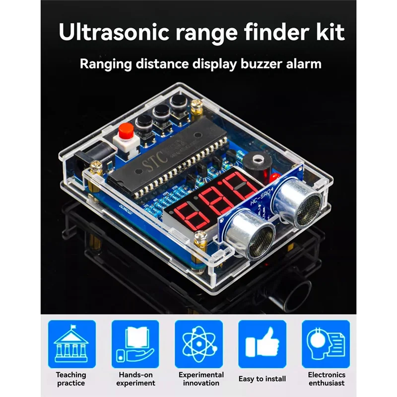 SQPP-ультразвуковой комплект сигнализации дальности DIY электронный сварочный комплект дизайн обратной сигнализации DIY комплект модуль ультразвукового датчика