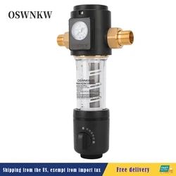 OSWNKW-03 Pre Filter Purifier Whole House Spin Down Sediment Water Filter Central Prefilter System Backwash Stainless Steel Mesh