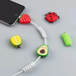 Cute Cartoon Cable Protector Bites Wire Organizer Winder Saver For USB Charging Cable Data Line Earphones Cord Protector Cover