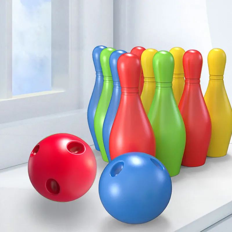 Kids Bowling Game Set 20CM Bottle 9.5CM Ball Indoor Sports Toy For Children Parent-child Interact AC162