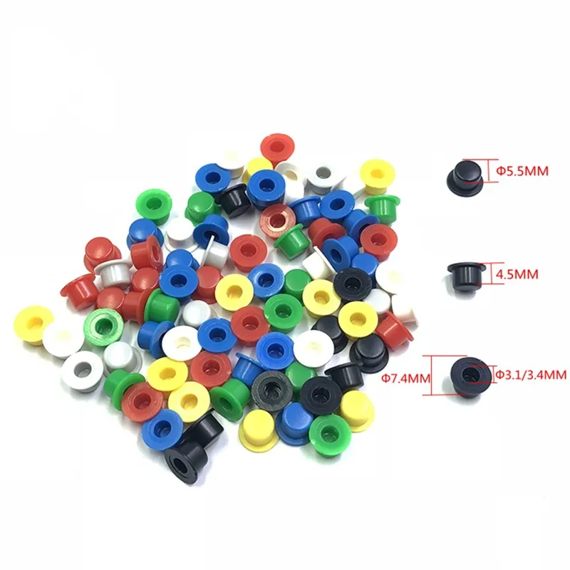 70pcs/lot Key cap A101 outer diameter 5.5 high 4.5 with 6*6 round hole button 6X6 touch switch inner diameter of cap 3.1/3.4mm