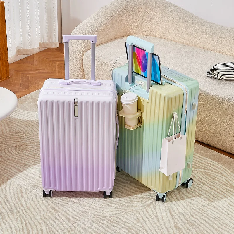 

(007) Gradient color suitcase new style female 24 inch suitcase male student boarding password box